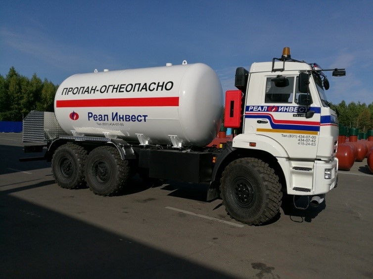 Газовоз-автоцистерна 11.5 м3 на базе КАМАЗ