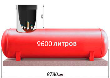 Газгольдер 9600 литров для газификации дома площадью до 800 м.кв.