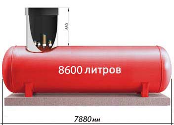 Газгольдер 8600 литров для газификации дома площадью до 600 м.кв.