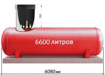Газгольдер 6600 литров для газификации дома площадью до 400 м.кв.